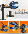 Heavy Duty Bike Repair Stand Bench Mount for Road and Mountain Bikes Adjustable Work Stand with Non Slip Silicone Clamp