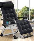 Cozy Folding Recliner Chair With Adjustable Back And Removable Cushion for patio lounging in living room setup