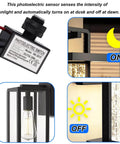 Two Pack 120V To 277V AC Photocell Light Sensor Switches for Dusk to Dawn Auto On Off Outdoor Lighting with daylight control feature