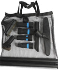 Beefed Up Ten Foot Vacuum Hose With Multi Brand Dust Collection Adapter Set And Full Attachment Kit in mesh storage bag
