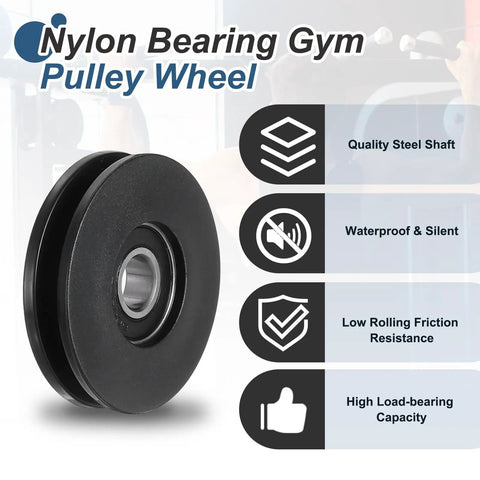 Premium Built Tough Nylon Bearing Gym Pulley Wheel Hella Durable Smooth Spin Cable Replacement Part With Rock Solid Core For Everyday Home Gym Workouts