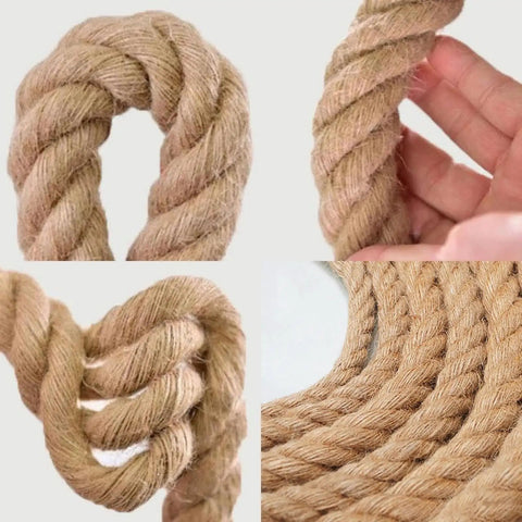 Heavy Duty Workhorse Three Quarter Inch 100 Ft Natural Jute Rope For Nautical Decor Porch Swing Railing And Home Projects