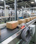 Conveyor line with Diffuse Reflection Photoelectric Sensor NPN NO 4 Wire 10mm Sensing Range For Opaque Objects IP66 Rugged Workhorse