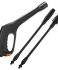 High Pressure Washer Gun Kit With Turbo Wand And Adjustable Fan Wand From 0 To 60 Degrees Locking Hose Design Safety Trigger Pro Grade Heavy Duty All In One Cleaning Set For Electric Washers Like Portland Pulsar Taskforce ShopForce