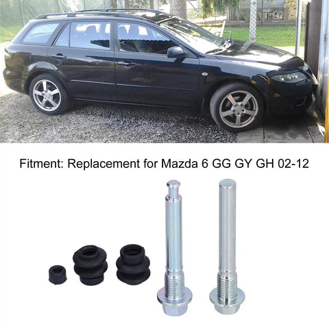 Premium Rear Brake Caliper Slider Pins Kit Replaces BCF1402A For Ford Falcon Models 02-12 Anti Corrosion Metal And Rubber Guide Pin Set Ensures Smooth Shifting And Killer Stopping Power No More Squeaky Brakes Here, rear pin set with boots