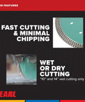 Turbo Porcelain Tile Blade P4 Thin Mesh Ultra Thin Kerf For Fast Clean Cuts In Porcelain And Hard Ceramics Pro Grade 10 Inch Blade features