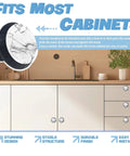 Totally Fresh White And Black Marble Crystal Cabinet Knobs Mushroom Drawer Pulls For Kitchen Bathroom Decor Slick Design Includes Screws, installed on cabinets.