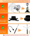Portable Propane Heater For Camping And Outdoors With Cordless Control Valve Space Patio Heater components and accessories