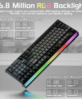 Next Level Wired Gaming Keyboard With Hall Effect Magnetic Switches And Adjustable Rapid Trigger showing RGB backlight features and adjustments.