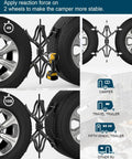 X Shape Wheel Chocks Stabilizer XL For Travel Trailers Campers And Trucks Double Sets 4 To 17 Inch With Drill Adjust