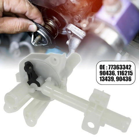 Heavy Duty Engine Coolant Housing Assembly For Cars Quick Swap Thermostat Replacement Kit with ABS material and clear fitment.