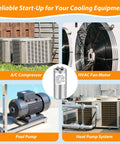 RV Roof Air Conditioner Run Capacitor Replacement 45 MFD Plus Or Minus 5 Percent 370V 50 60Hz Dual Round 1499-5731 in HVAC systems