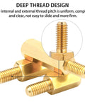 Close-up of brass hex standoffs and screws from 180 Pcs M2.5 Brass Hex Standoff And Screw And Nut Kit With Box For PCB Mounting