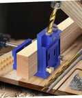 Pocket Hole Jig Kit For Precise Drilling And Easy Furniture Assembly Durable Aluminum Alloy Construction with Quick Clamp in use.
