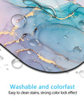 Cyan Blue Marble Compact 6x7 Inch Mouse Pad with Waterproof Surface, Ultra Smooth Glide, and Non Slip Rubber Base