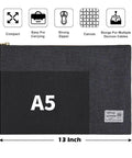 Heavy Duty Canvas Document Organizer Portfolio Featuring Secure Ykk Zipper And Built Tough Construction, A5 size, 13 x 10.5 inches.