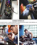 Cabilock 200 Piece Steel Compression And Extension Springs Assortment Kit For Heavy Duty Industrial Repairs Mechanical Maintenance And Auto Engines Rust Resistant Small Spring Set in auto repair use