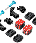 Helmet Mount Adhesive Pads For Action Cameras With Curved And Flat Mounts Secure Your Camera During Rides Kit with 3M Pads and Clips