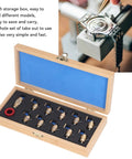 Mainspring Winder For Watches, Pro Grade Brass Watch Winding Tool With Ergonomic Non Slip Handle in Wooden Storage Box