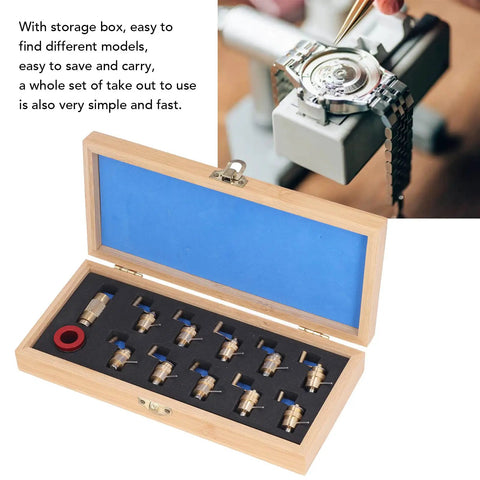 Mainspring Winder For Watches, Pro Grade Brass Watch Winding Tool With Ergonomic Non Slip Handle in Wooden Storage Box