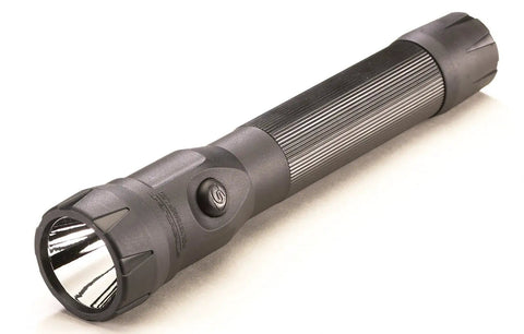 Beast Bright PolyStinger DS 485 Lumen LED Flashlight With Unbreakable Polycarbonate Lens And Scratch Resistant Coating, 3 Cell NiCd Battery, High Medium Low Modes, Without Charger, Black shown from side angle