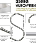 Heavy Duty Garage Storage Hooks Set Of 18 With Extra Weld Point including stainless steel S hook measurements and material details
