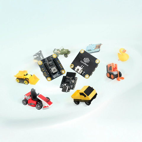 CyberBrick Beginner Hardware Kit Expansion modules and toy cars for Bambu Lab 3D printer projects and Lego Technic style builds
