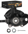 Front Right Passenger Side Steering Knuckle And Wheel Hub Bearing Assembly For Hyundai Elantra 2001-2006 L4 2.0L ABS Compatible OE 697962 517162D110 517562D010 517502D000 Drop In Replacement, showing product and packaging.