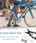 Bicycle Chain Repair Tool Kit With Link Plier, 5 Pairs Quick Link Buckles for 10 Speed Chains, MTB Chain Link Connectors