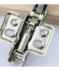 Close-up of Stainless Steel Cabinet Hinges 10 Pack Hydraulically Damped Soft Close Concealed Hinges No Slam For Bookcases And Closets Ultra Quiet