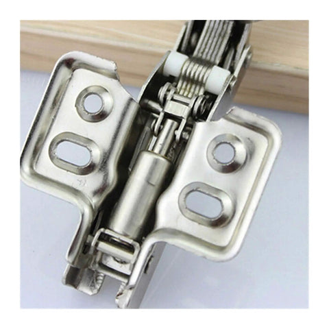 Close-up of Stainless Steel Cabinet Hinges 10 Pack Hydraulically Damped Soft Close Concealed Hinges No Slam For Bookcases And Closets Ultra Quiet