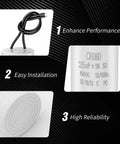 CBB60 Go-To Run Capacitor 25uF 450V AC for air compressor and water pump motor, polypropylene film, durable with wires.