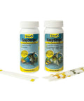 Straight Up Slick Aquarium Water Test Kit With Seven In One Fast Strips For Freshwater Saltwater Tanks measuring test strips and bottles