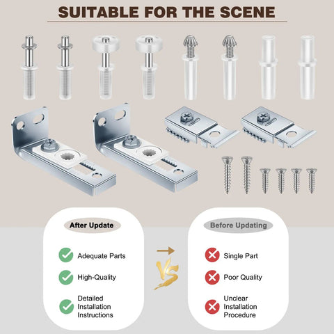 Sturdy Bifold Door Hardware Kit With Top And Bottom Brackets Guide Wheel And Pivot Replacement For Seven Eighths To One Inch Bifold Door Track Steel And Nylon Construction 2 Pack For Smooth Quiet Sliding