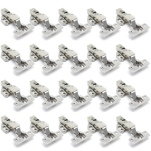 20 Piece Stainless Steel Hydraulic Cabinet Door Hinges With Soft Close Damper No Fuss Gold Finish Easy Install Clips