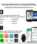 Cadence and Speed Sensor for Cycling With Dual Mode RPM Tracking, Wireless Bluetooth and ANT Plus Connectivity compatibility chart