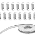 Dope Stainless Steel Hose Clamp Roll Kit With Adjustable Worm Drive Bands Cut To Size For Heavy Duty Plumbing And Auto Fixes That Hold Tight Under High Pressure Without Slipping, stainless steel roll and clamps
