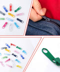 100 Pcs Metal Zipper Slider Replacement Kit Size 3 Universal Zipper Repair 12 Color Options For Clothing Jackets Coats And Backpacks