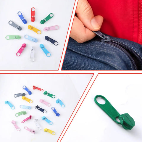 100 Pcs Metal Zipper Slider Replacement Kit Size 3 Universal Zipper Repair 12 Color Options For Clothing Jackets Coats And Backpacks
