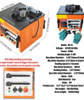 1700W Electric Rebar Bender With Foot Switch Heavy Duty Steel Bar Crimper For Up To 180 Degrees Quiet Copper Motor And No Sweat Operation 110V job site powerhouse setup showing control panel and pedal switches.