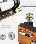 Toe Clip Pedal Cage With Straps showing anti-slip nuts, screws, and adjustable nylon straps details for secure grip on bikes