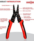 8 Inch Wire Stripper And Crimping Pliers Multi Function Tool For Cutting Stripping Crimping And Looping 10 To 22 AWG highlights