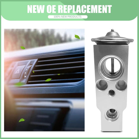 Universal AC Expansion Valve For Most Cars And SUVs, High And Low Temperature Resistant, Improves AC Efficiency, Durable Silver Valve