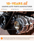 Side view of Heavy Duty Drop-In Alternator Replacement For Xterra Frontier V6 4.0L 2005-2007 And Pathfinder 2005-2007 4.0L XE And S Models Direct-Fit 23100-EA201 23100-EA20B 11121 AHI0115 LR1110-725 LR1110-725B installed in engine
