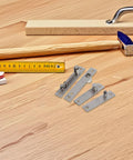 Hidden Self Closing Stainless Steel Door Hinges With Dual Swing Pivot And Concealed Hardware No More Slamming Doors 360 Degree Rotation For Home And Bookcase Installations Heavy Duty Pivot Door Hinge Durable And Easy To Install 1 Pair on wooden surface with tools