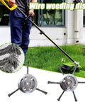 2 Pack 6 Inch Steel Wire Brush Cutter Trimmer Head Replacement For Electric Cordless String Trimmer Heavy Duty Weed Slaying Tool