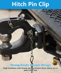 60 Piece Cotter Pin Kit With 5 Size Assortment used in hitch pin lock system, showing stainless steel fastener in place