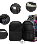 Open view of Graffiti Alley Spaceman Printed Backpack For Everyday Use Unisex Large Capacity Daypack Dope Durable Polyester Build