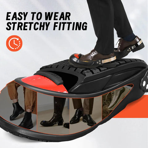 Steel Toe Shoe Covers With Grippy Slip Resistant Overshoes, CE And ASTM Certified, Ultra Lightweight Titanium Toe Cap.