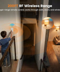 Dimmer Switch Kit With Remote For Two Hundred Watt Incandescent And One Hundred Fifty Watt LED Lighting, 200ft RF wall switch